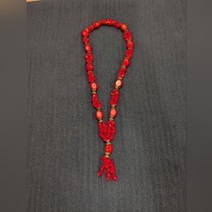 Fun Red Beaded Necklace